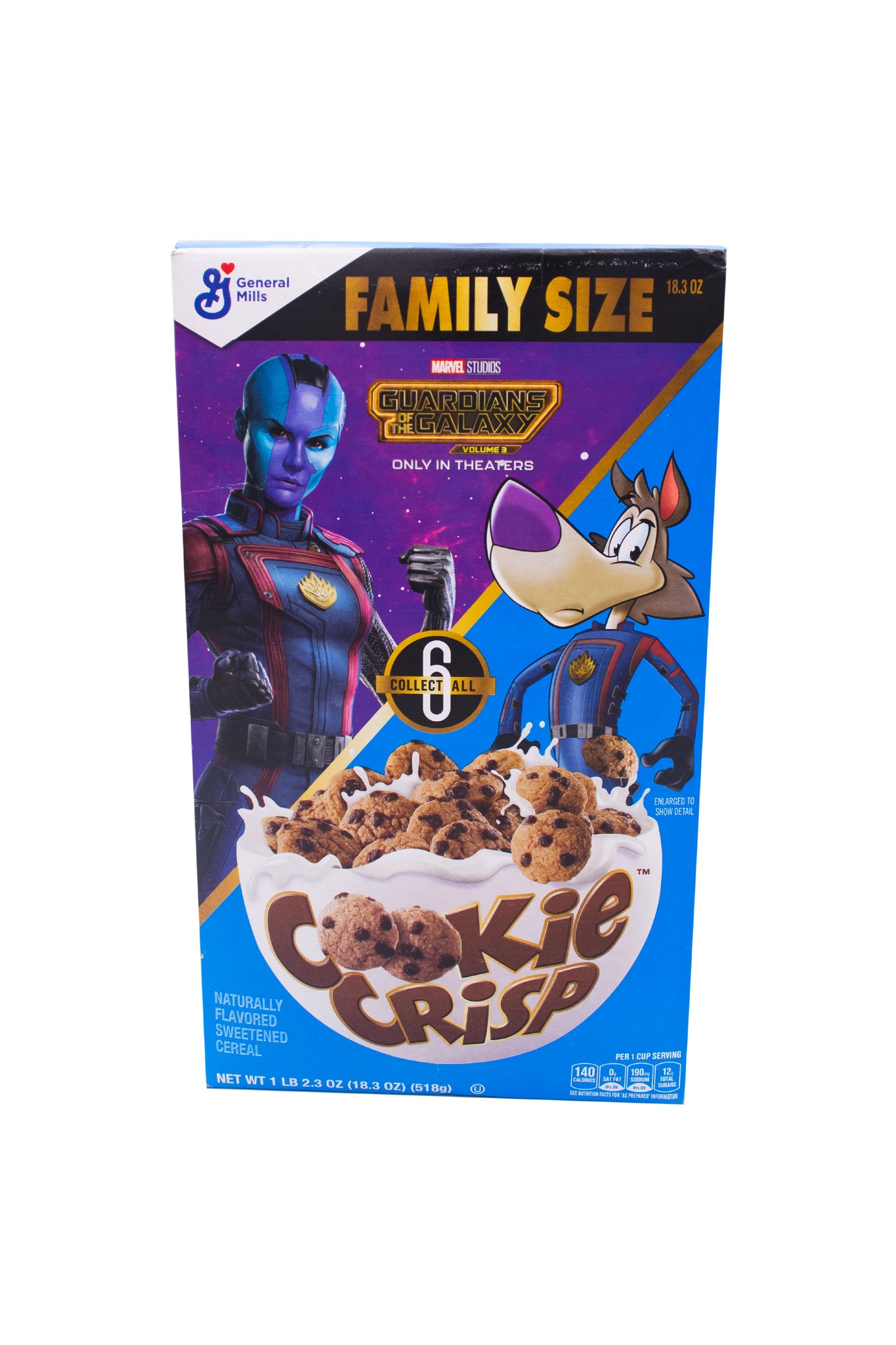 Cookie Crisp Whole Grain Cereal, Guardians of the Galaxy Vol. 3 Special Edition, Family Size, 518g