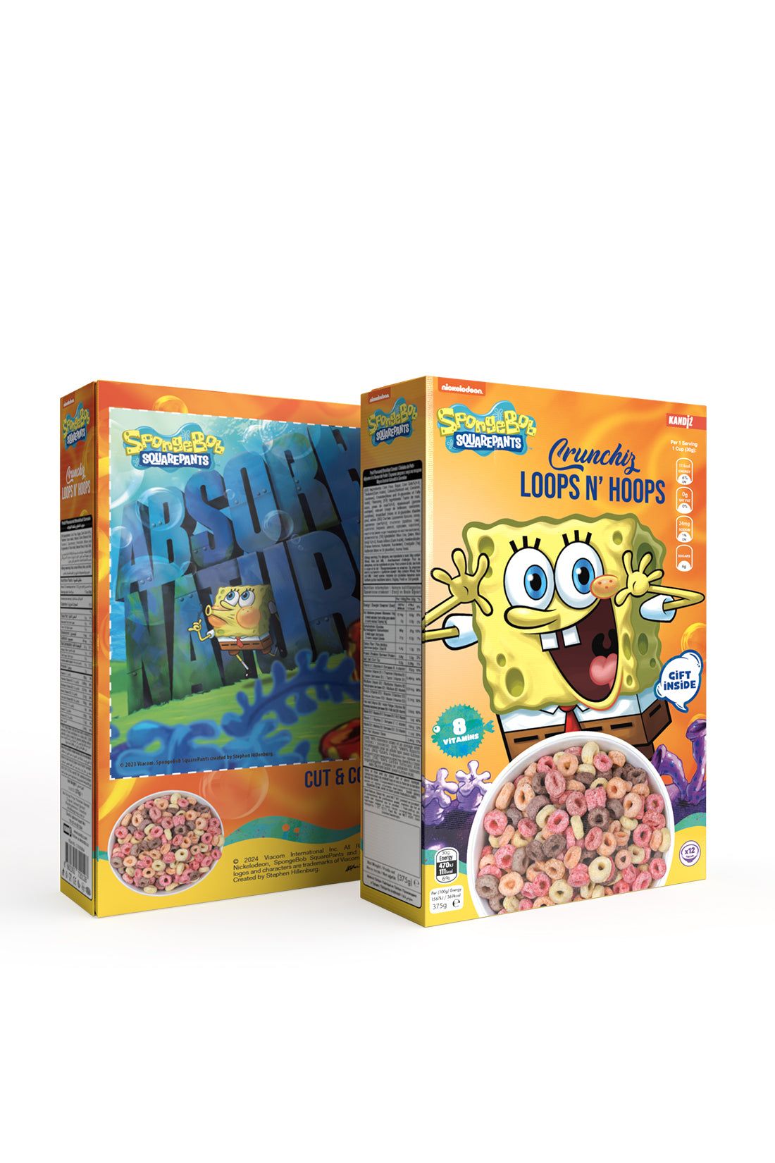 Crunchiz Spongebob Squarepants Loops N' Hoops Cereal 375g