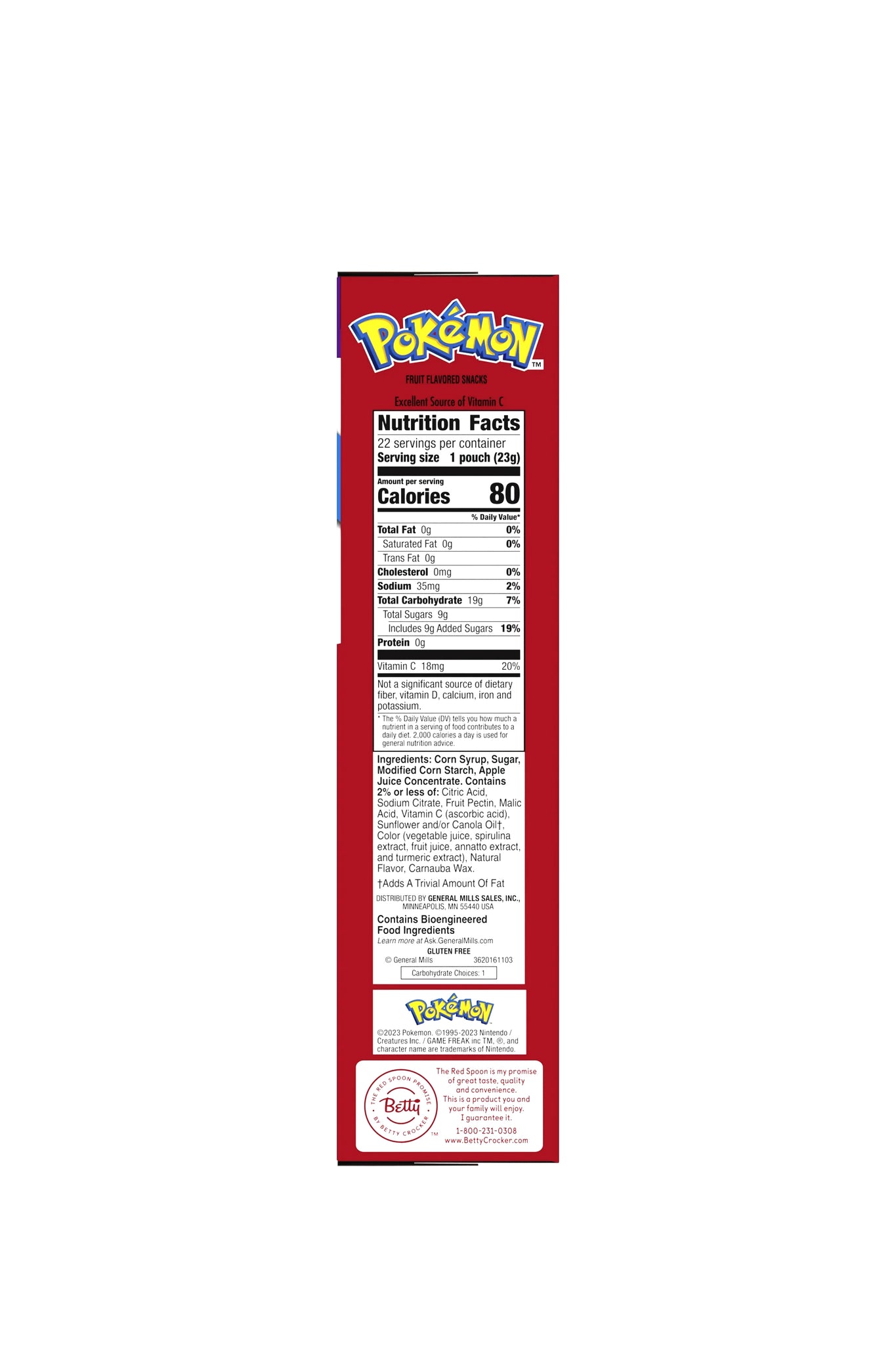 Pokemon Fruit Flavored Snacks, Treat Pouches, Gluten Free, Value Pack, 22 Pouches