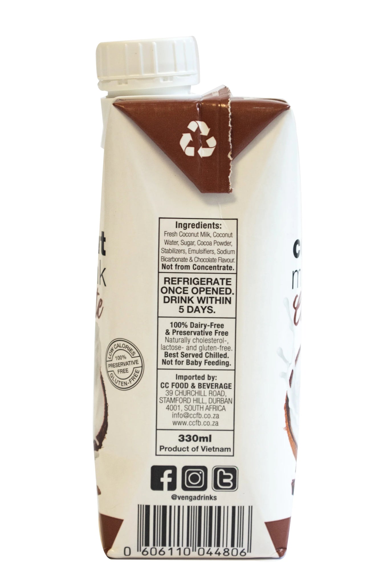 Venga Chocolate Flavour Coconut Milk 330ml