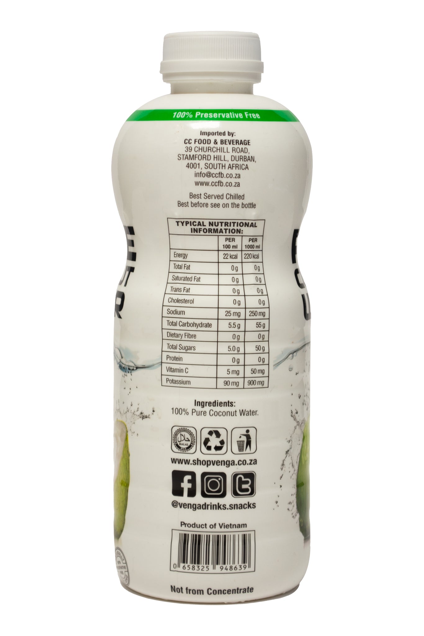 1L Venga Pure Coconut Water